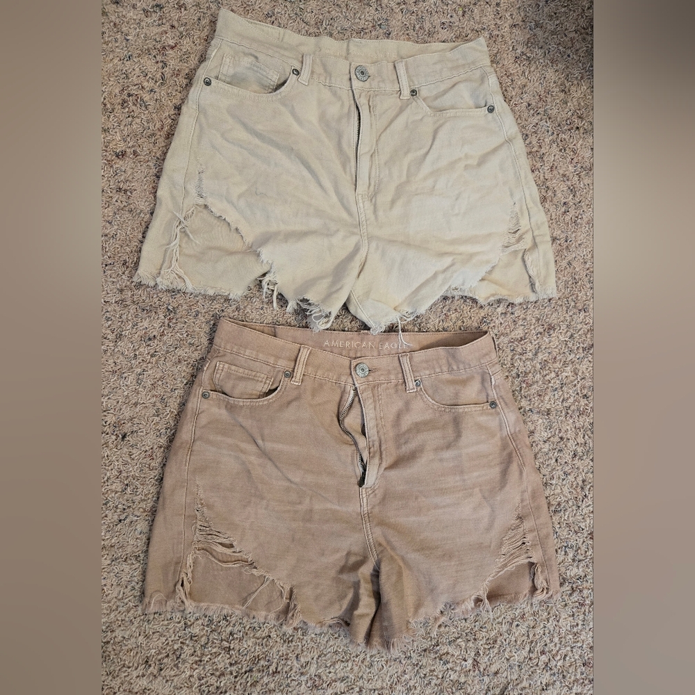 Set American Eagle Tan and Cream Shorts